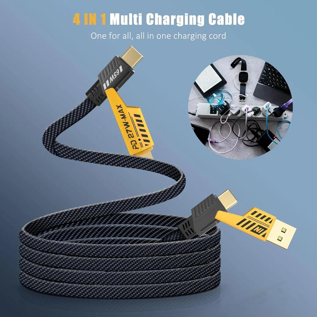 Universal 3-in-1 Charging Cable – Fast Charge for iPhone, Android, & More