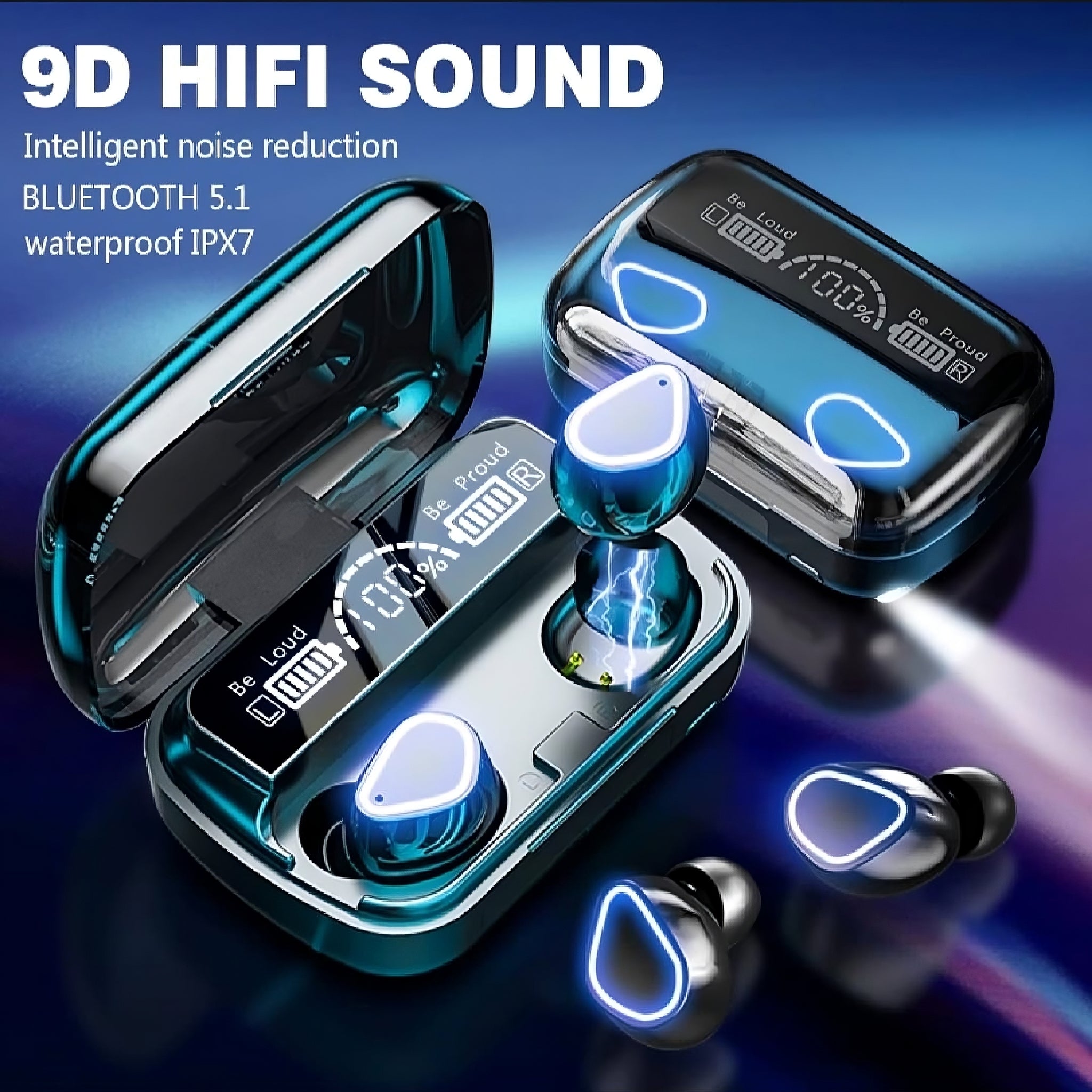 M10 Bluetooth 5.1 Earbuds – Noise Cancelling & Touch Control